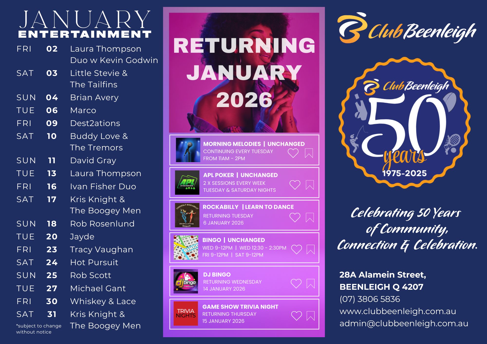 Club Beenleigh What's On