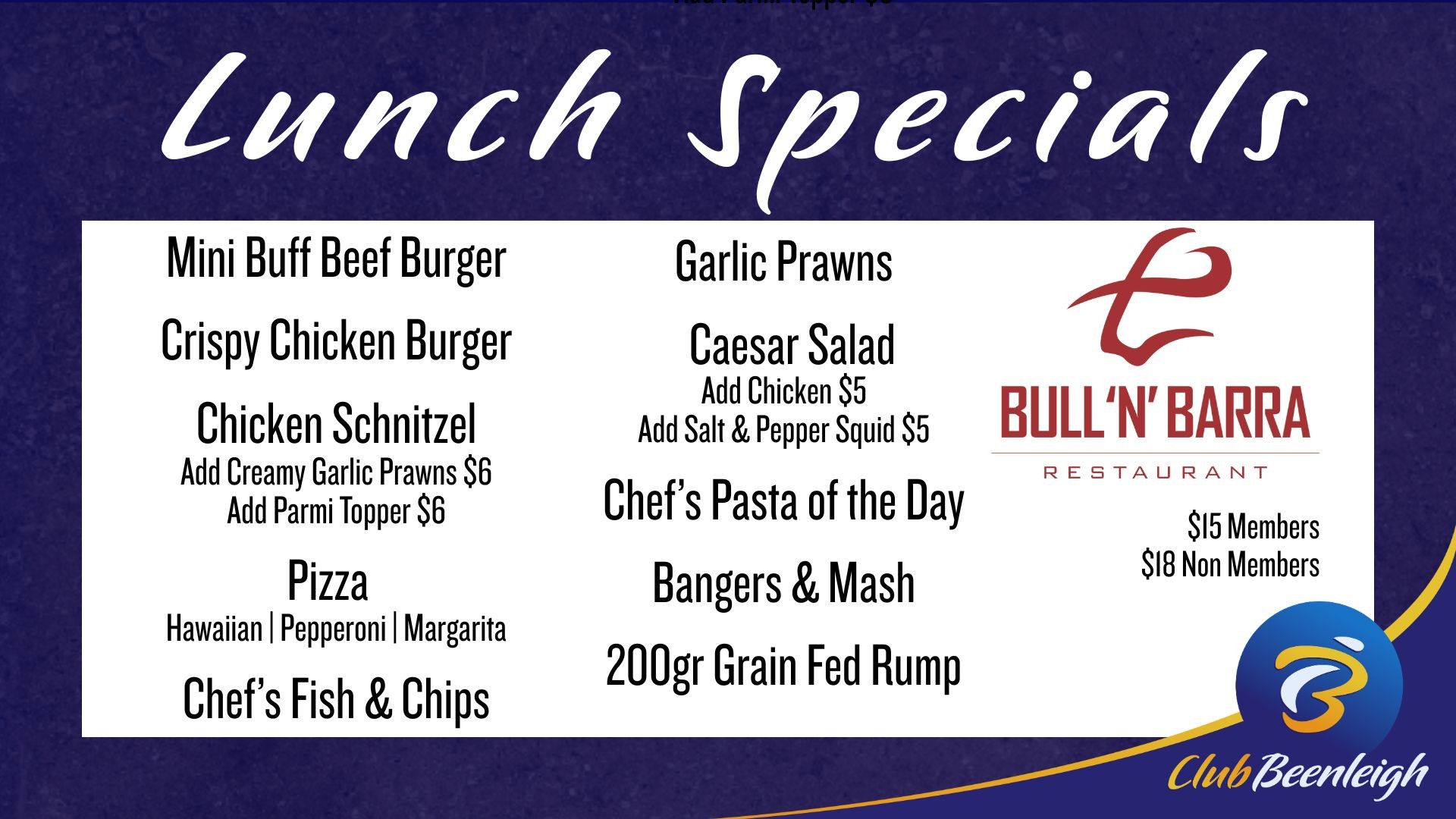 Lunch Specials
