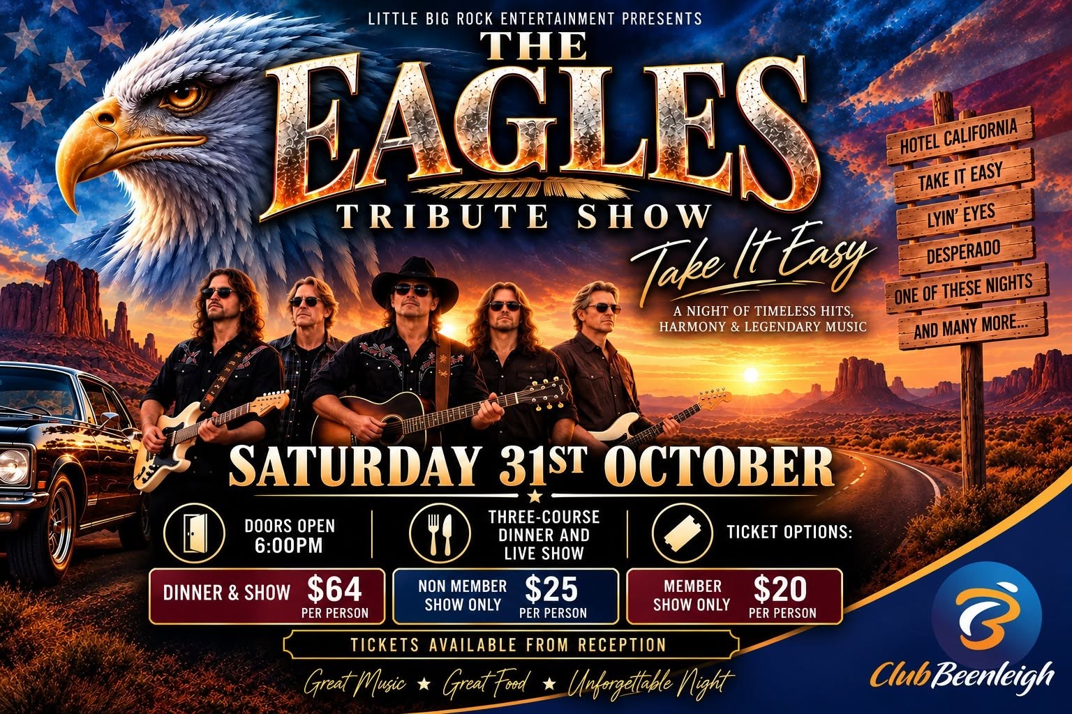 From $20 Tickets Available from Reception
