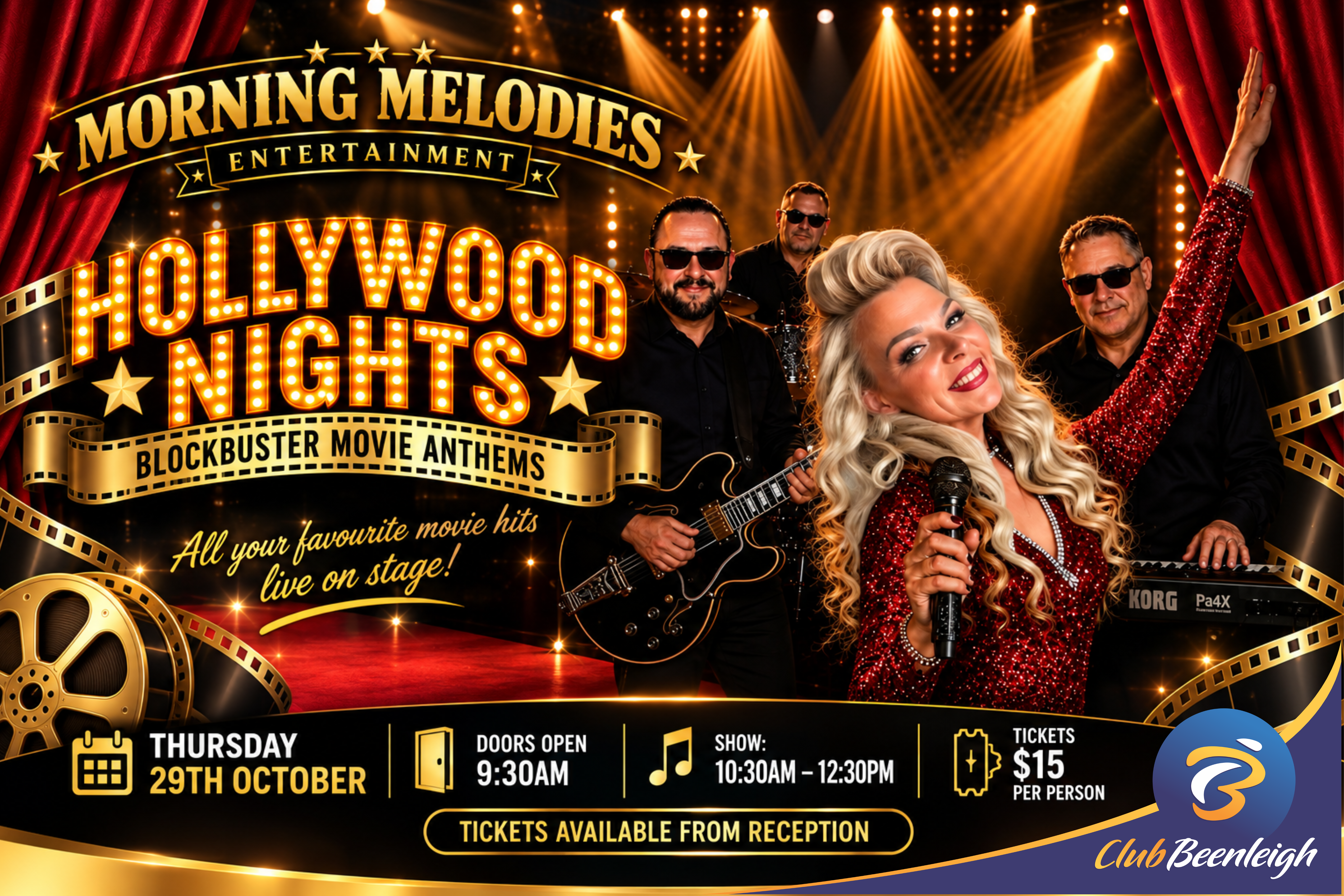 $15 Tickets Available from Reception