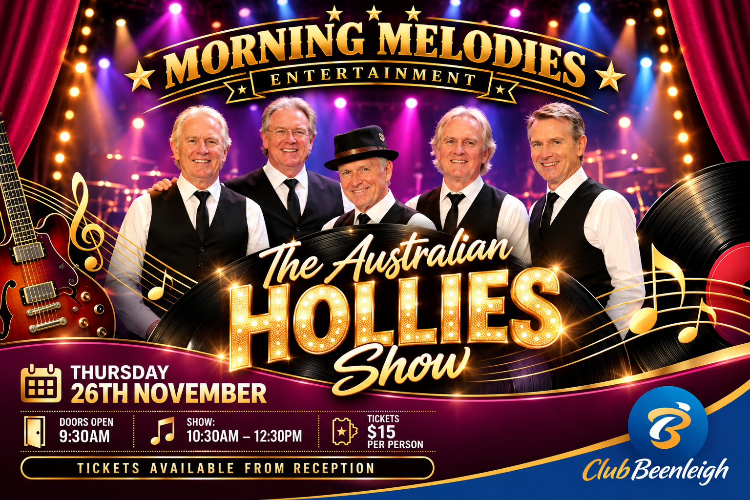 $15 Tickets Available From Reception